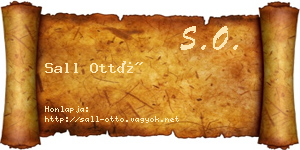 Sall Ottó névjegykártya