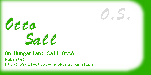 otto sall business card