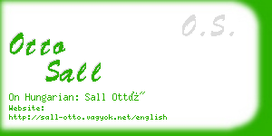 otto sall business card